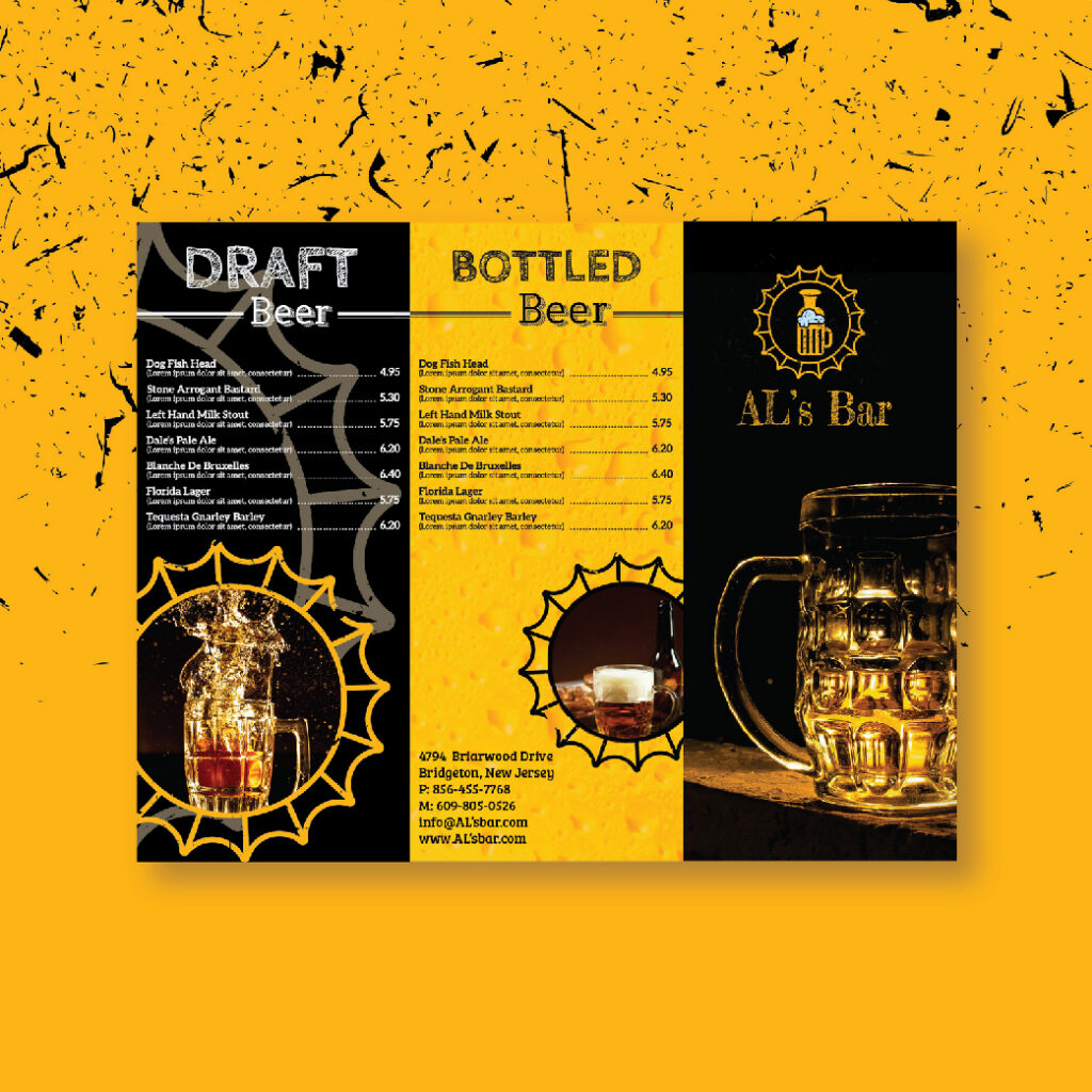 bar brochure design