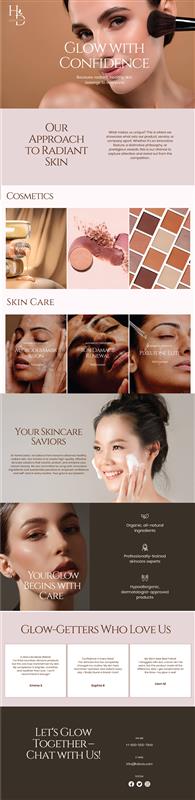 Beauty cosmetics website template